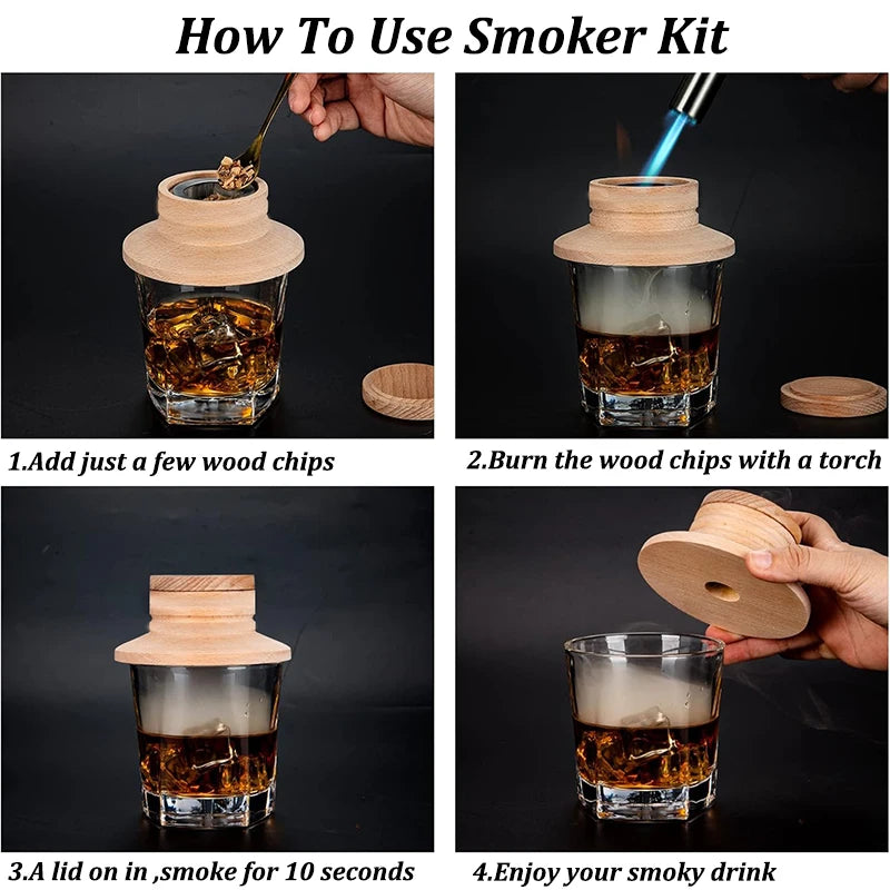 Premium Drink Smoker Kit – For Whiskey, Tequila & Cocktails